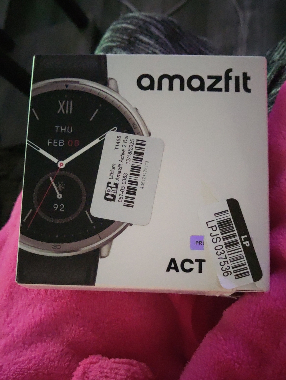 Amazfit ACT Smartwatch — Black Strap, Silver Case